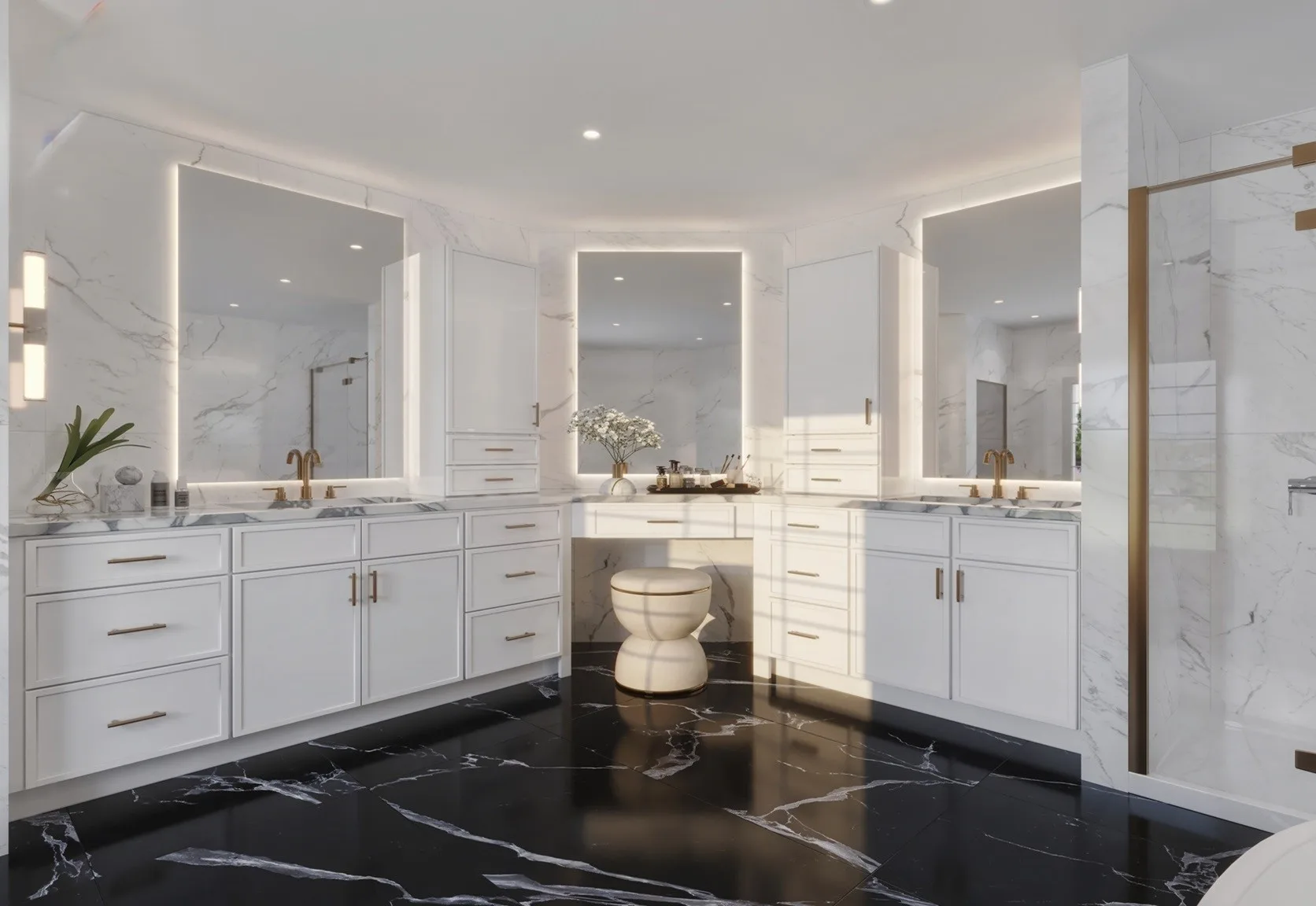 Slim Shaker White kitchen cabinets installed in Toronto home