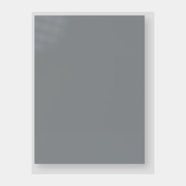 High Gloss Grey cabinet door swatch - PET finish