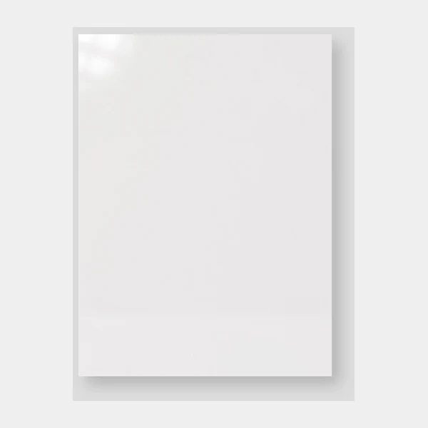 High Gloss White cabinet door swatch - PET finish