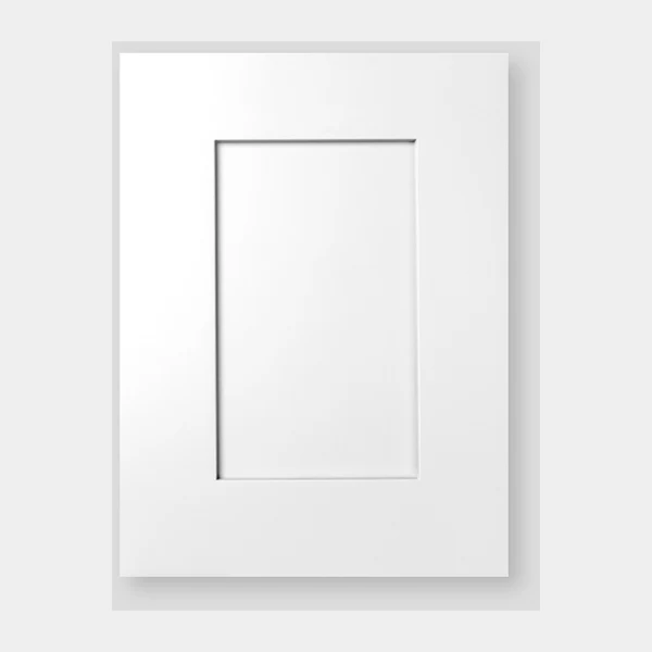 Shaker White cabinet door swatch - Painted finish