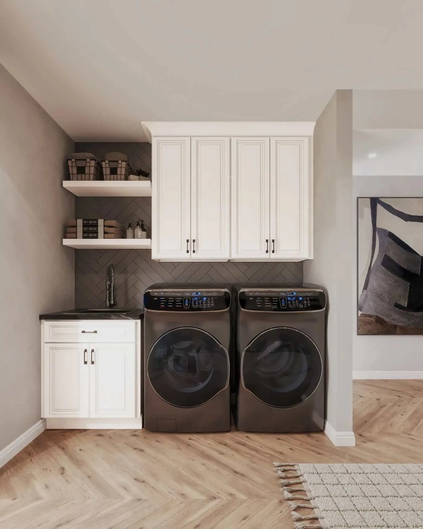 Laundry room cabinet project 2 in Toronto